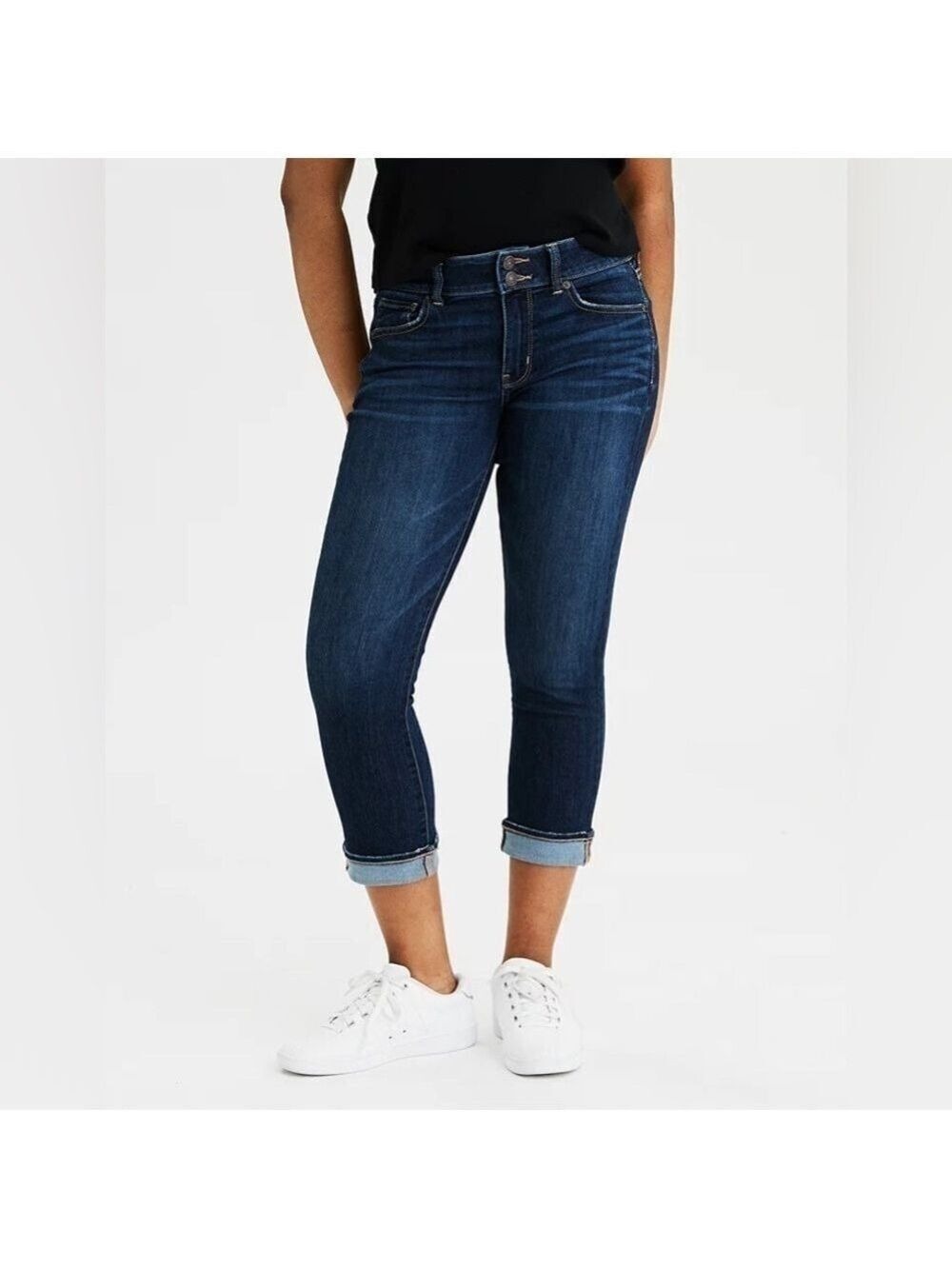 AEO Cropped Artist Jeans Sz 2